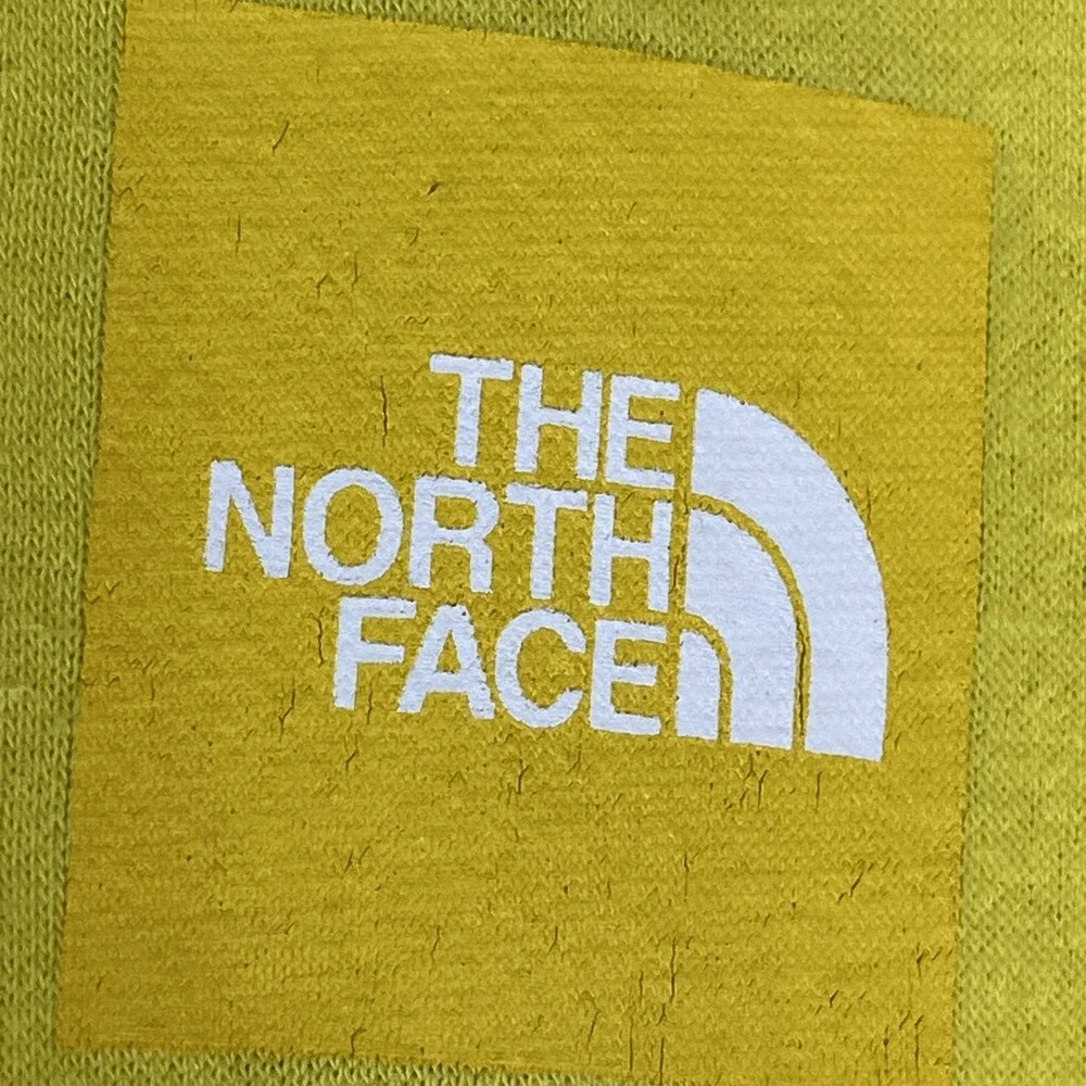 The North Face Yellow 2.0 Red Box‎  Pullover Hoodie Kangaroo Pocket High Vis L